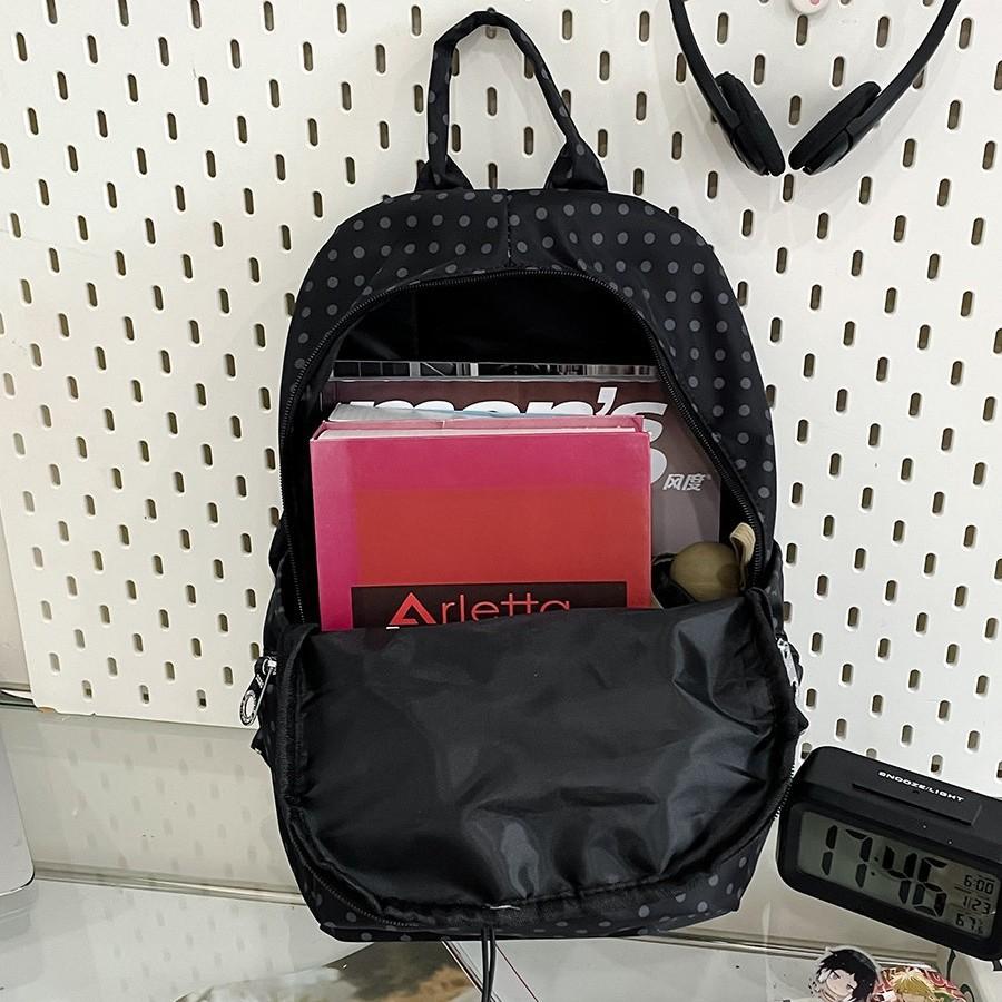 Schoolbag new Japanese small fresh backpack large capacity travel polka dot lightweight computer bag student backpack female