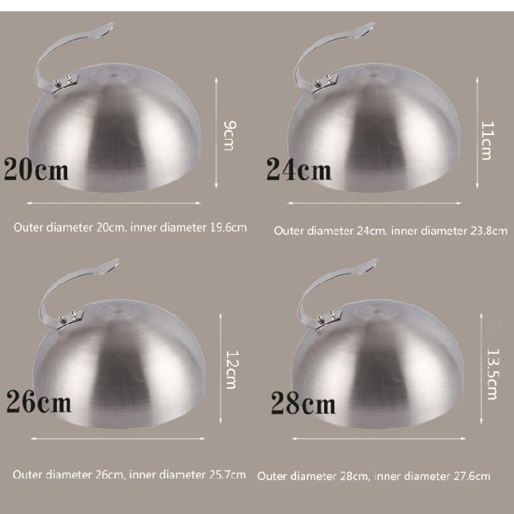 Durable Food Cover Round Basting Cover Multi Purpose Stainless Steel Steak Cover