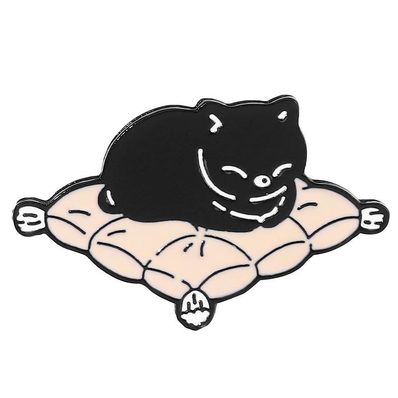 Cartoon Adorable Cat Brooch Set For Men And Women Stylish Metal Pins With Unique Design