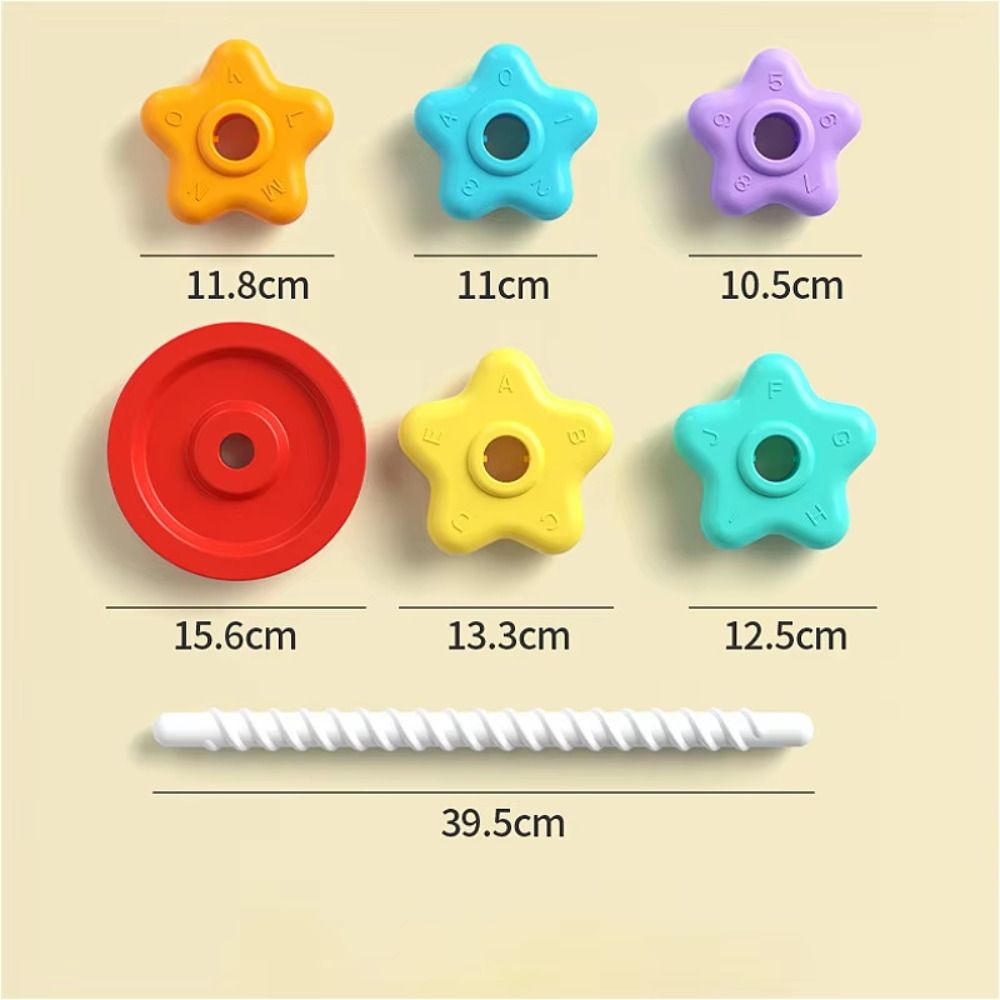 Irregular Square Rotating Screw Bolt Toys Rainbow Tower Stacking Rainbow Tower  Infant