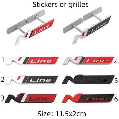 Metal Car Sticker N Line Badge Emblem Decal Front Grille