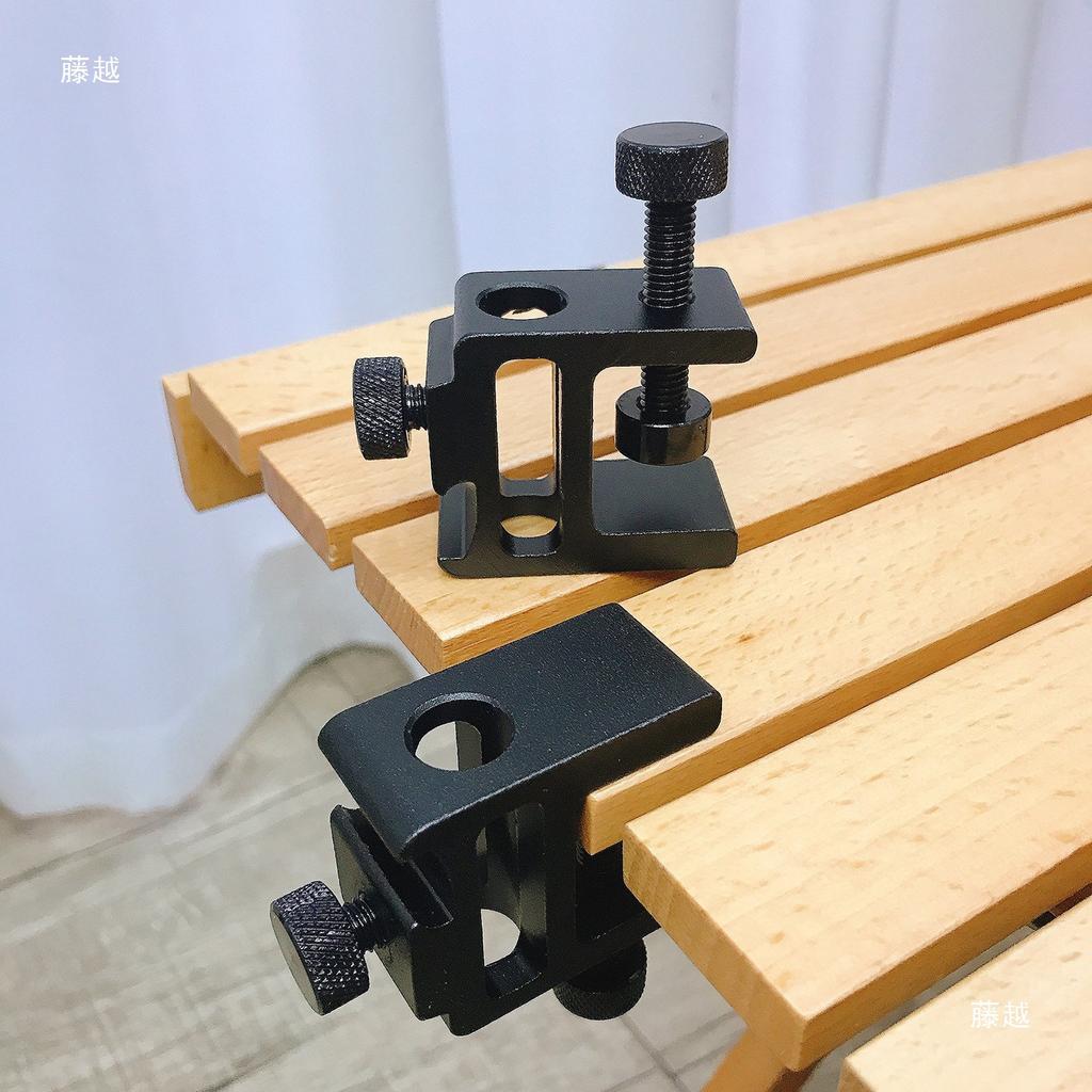 Aluminum Alloy Camping Light Desk Clamp Holder for Outdoor Fishing Live Streaming Desktop Mount Bracket Accessory