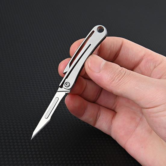 1 Set Artwork Cutter High Hardness Sharp Anti-rust Foldable Multipurpose Express Package Pocket Cutter Outdoor Supplies