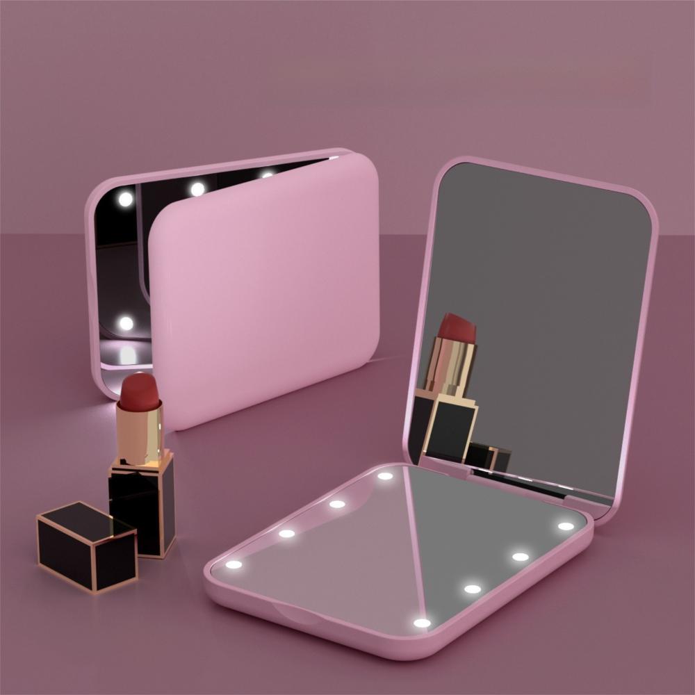 2-Sided Vanity Mirror Folding Cosmetics Mirror Creative Compact Pocket Mirror  Makeup Tool