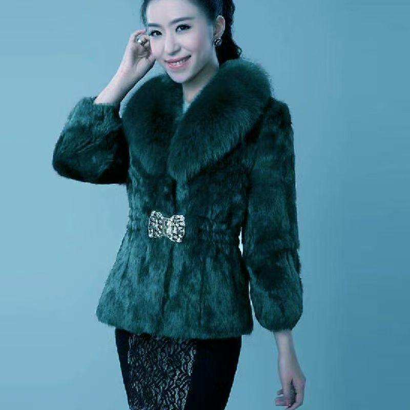 Autumn and winter new imitation rabbit fur short fur coat women's waist middle and old coat - 0 years old
