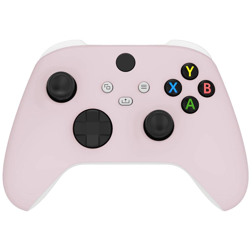 eXtremeRate Side Rail Grip Shell for Xbox Series X S Clear Black Replacement Front Housing Cover Handle Faceplate for Xbox Core Wireless Controller