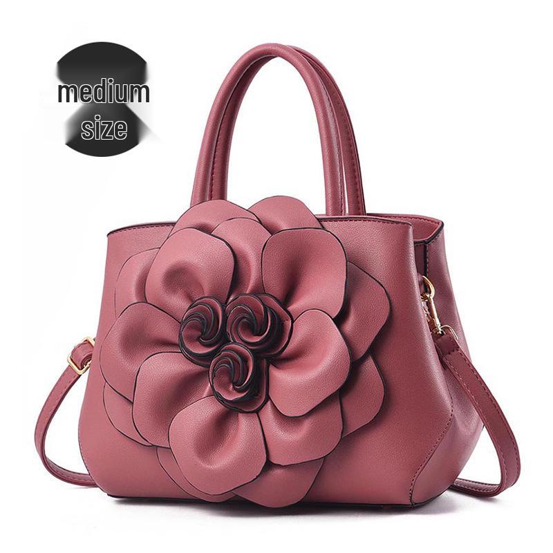 2025 Women's Rose Handbag: Elegant Large Capacity Crossbody & Shoulder Bag