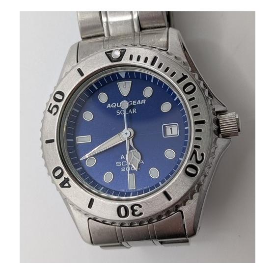 SEIKO / SEIKO Alba Aqua Gear Solar V145-0J90 AQUA GEAR SOLAR ALBA SCUBA 200m Дайверские Б/У/Текущее Состояние Управление Нет. 8410