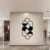 Black Geometric Circular Metal Wall Art Medieval Modern Style Durable Iron Home Decor Christmas Gift