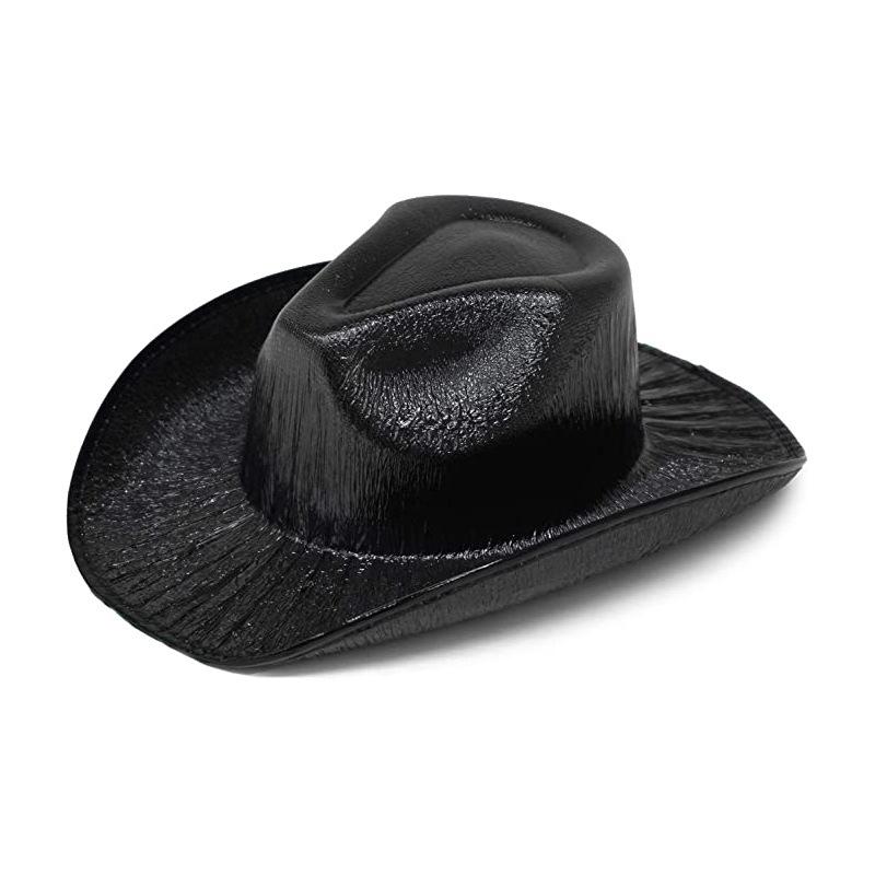 Silberfarbener Glitzer Cowboyhut Western cowboy Männer und Frauen Retro Party Bühnenparty Cowboyhut Outdoor Ritterhut Großhandel
