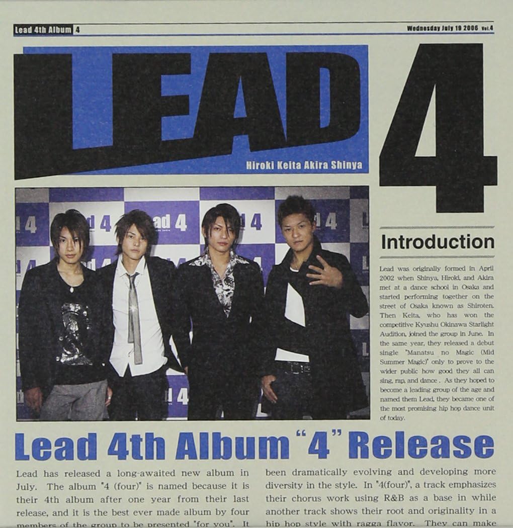 

CD LEAD; SHINYA - 4 PCCA02282PROMO Japan ObiJapanese Pop/Rock Used
