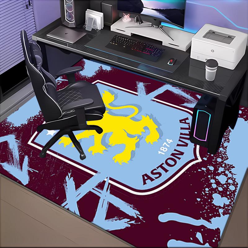 Aston Villa Crest Design Rug Game Carpet, Floor Mat for Bedroom Living Room Entryway Rug, Home Decor Idea Gift for Christmas Birthday