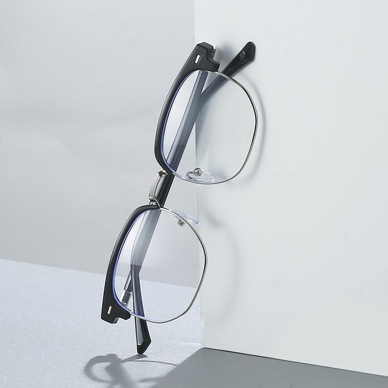 Eyebrow Frame Student Myopia Eyeglasses Finished Women Men Half Frame Square Short-sight Eyewear Prescription 0 -0.5 -0.75 To -6.0