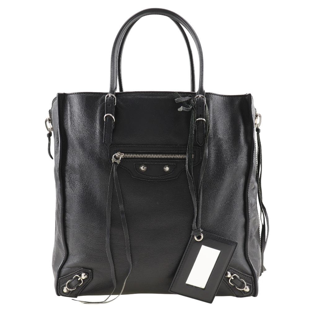 

BALENCIAGA Paper bag Tote Bag 255412 black Calfskin Women Used