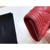 Used CHANEL Boy Chanel Tri-fold Wallet (Red)