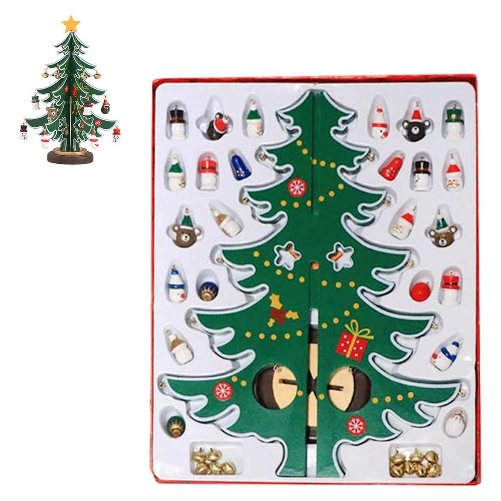 Wooden Christmas Tree Ornament DIY Assembly Kit - Large Holiday Set for Home Decor
