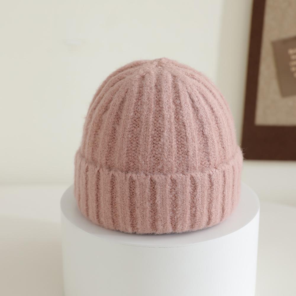 Winter Hats For Children Girls Boys Kids Knitted Beanie Candy Color Solid Striped Keep Warm Korean Style Casual Bonnet Caps New