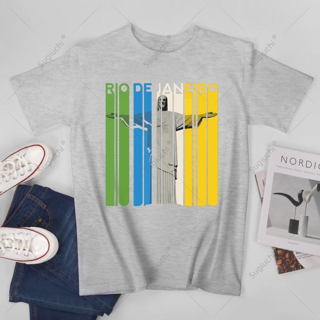 Unisex Unisex Brazil Retro Beach Brazilian Rio De Janeiro Statue Sao Paulo Tshirt Tees T Shirts WoUnisex Boys 100 Cotton TShirt