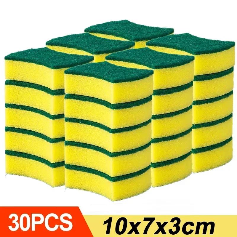 Double-sided Kitchen Dishwashing Sponge Plush Moisture-wicking Cleaning Rub Dish Pot Rust Sponges Wipes Home Cleaning Brush
