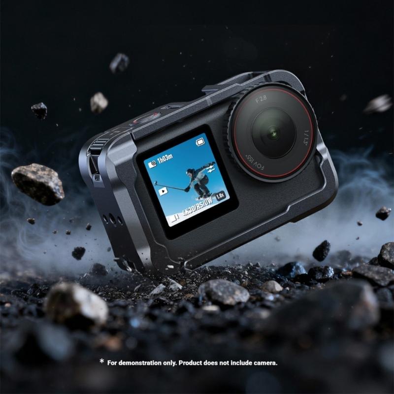 Aluminum Quick Release Cage For Action 6 Action Camera Mount With Cold Shoe Full Protective Frame Case Accessories