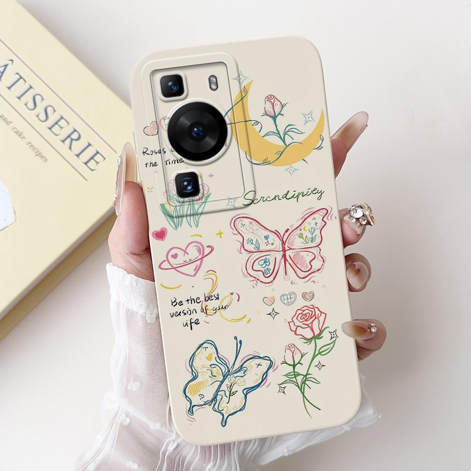 For Huawei P60 Pro Case MNA-LX9 Cover Cute Cartoon Rabbit Panda Soft Liquid Silicone Protective Cover For HuaweiP60 P60 Art Capa