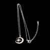 Stainless Steel Moon & Star Pendant Necklace - Versatile Clavicle Chain Accessory