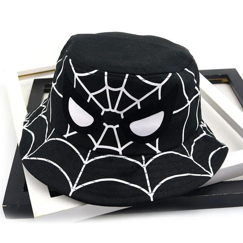 Spider Man Children's Fisherman Hat Boy Girl Outdoor Sun Hat Sunscreen Sunshade Cosplay Multicolored Cap Festival Gift