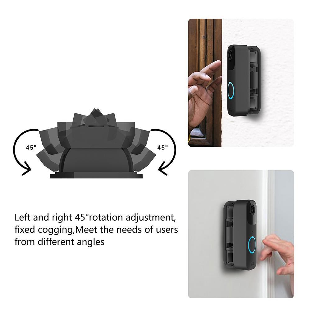 ABS Smart Video Doorbell Bracket Doorbell Accessories Left Right 45 Degree Rotating Corner Bracket Door Hardware