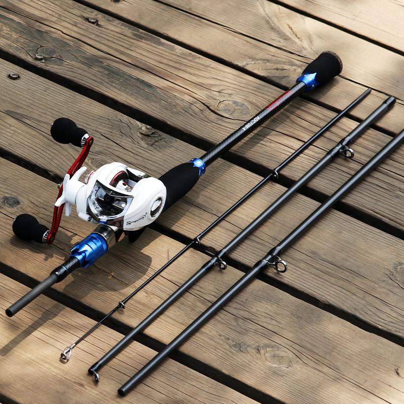 Fishing Rod Reel Combo Carbon Fishing Pole and Baitcaster Reel Feshwater Bass Fishing Set