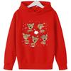 2025 Popular Christmas Casual Round Neck Reindeer Print Children's Hoodie, Long Sleeved Girls' Sportswear, Comfortable and Versatile Top