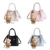 Pu Bucket Bag For Women With Zipper Closure And Inner Pockets For Daily Use