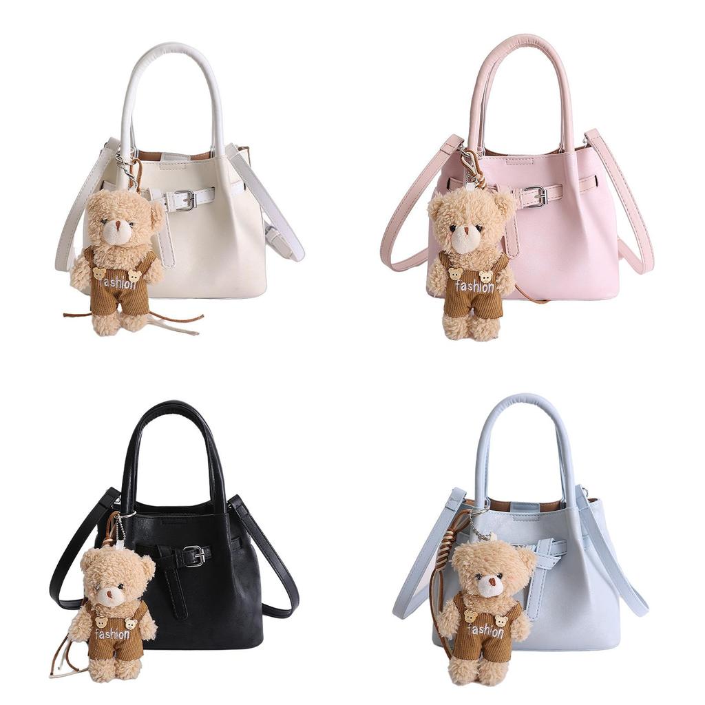 Pu Bucket Bag For Women With Zipper Closure And Inner Pockets For Daily Use