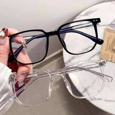 Fashion Vintage Oversized Anti Blue Light Glasses Office Computer Goggles Unisex Ultra Light Eyeglasses Women Men Gaming Eyewear