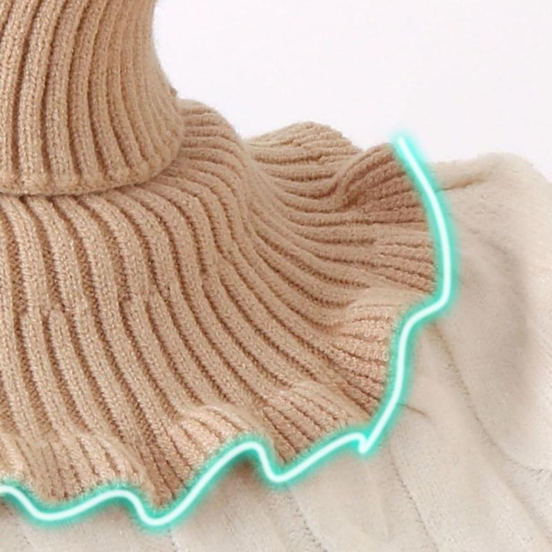 New Autumn Winter Women's Fake Collar High Neck Neck Protector Neck Protector Windproof Knit Warm Neck Cover