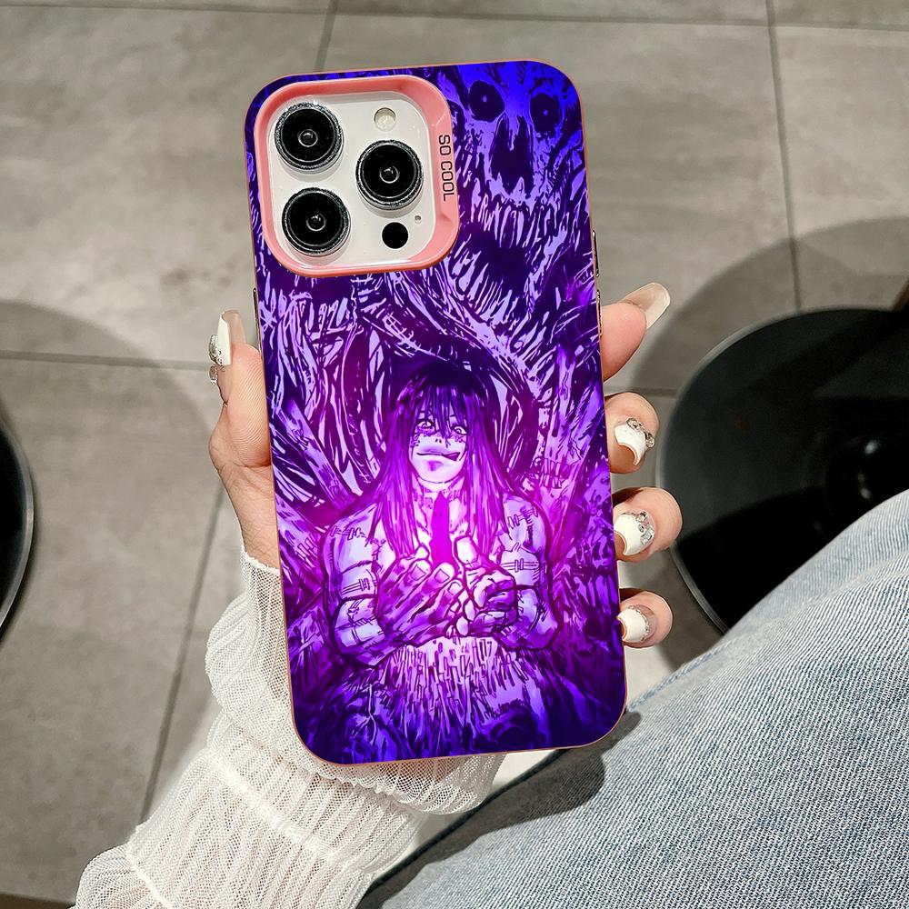 JJK Mahito Phone Case for iPhone 17 16 15 14 13 12 11 X XR XS Air Pro Max Plus Pink Colorful Silver Cover