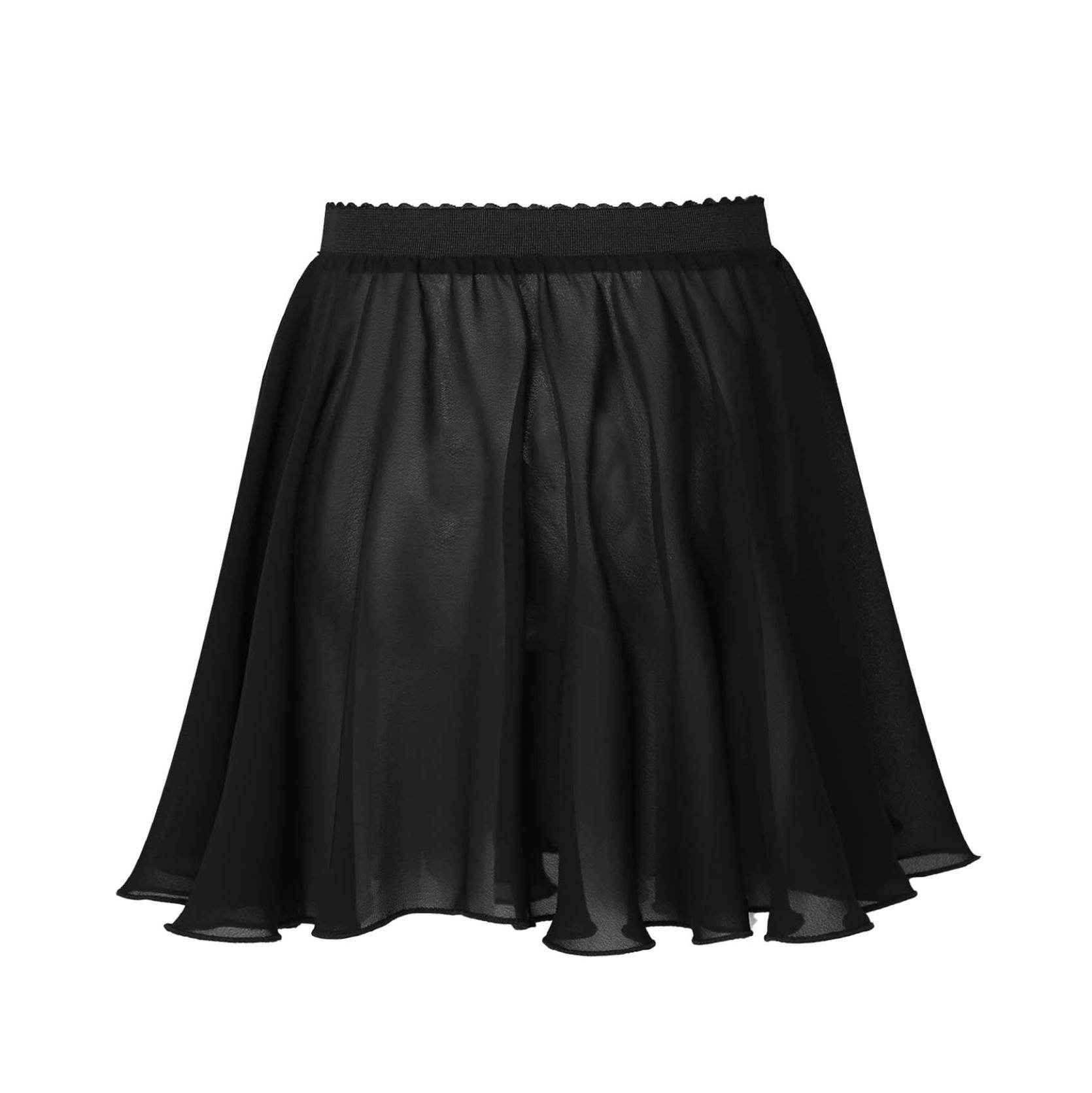 

Эластичный пояс для девочек, однотонный шифоновый эластичный пояс, юбка, танцевальный костюм 12-15 Years чёрный