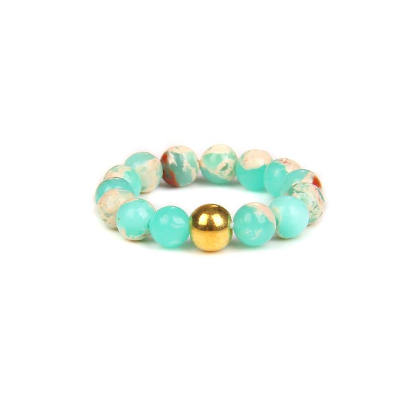 4mm Beads Rings For Women Men Trendy Cuboid Beaded Rings Chakra Healing Quartzs Finger Rings Handmade Hit Rings Jewelry Party