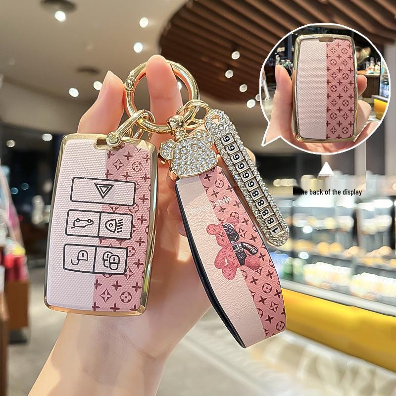 Kompatybilny z pokrowcami na klucze i brelokami do Land Rover, Range Rover Evoque, Discovery 4 Sport, Jaguar XEL, XFL i XJL.