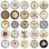 50 Retro Clock Stickers: Creative Graffiti for Journaling, Phone, or Water Bottle Decoration - Waterproof Material
