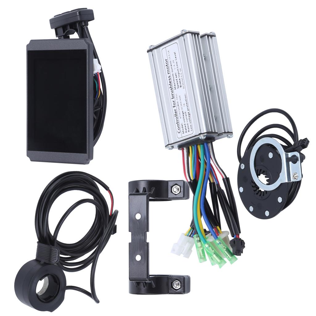 36V 48V 250W Electric Motor Brushless 7A Controller Kit with KTLCD8H Display Panel Sensor Throttle for Electric Bike