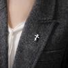 Dawapara Stainless Steel Orthodox Cross Women's Brooches Lapel Pin Religious Christian New Year Gift Minimalism Jewelry