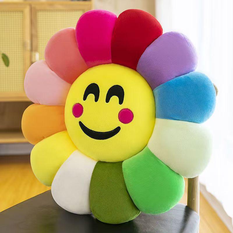 Sunflower Lumbar Pillow: Colorful Student Chair and Sofa Cushion