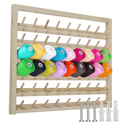 Wooden Thread Holder 48/54 Spool Sewing Thread Storage Rack Hair Band Organizer Home Embroidery Sewing Threads Yarn Holder