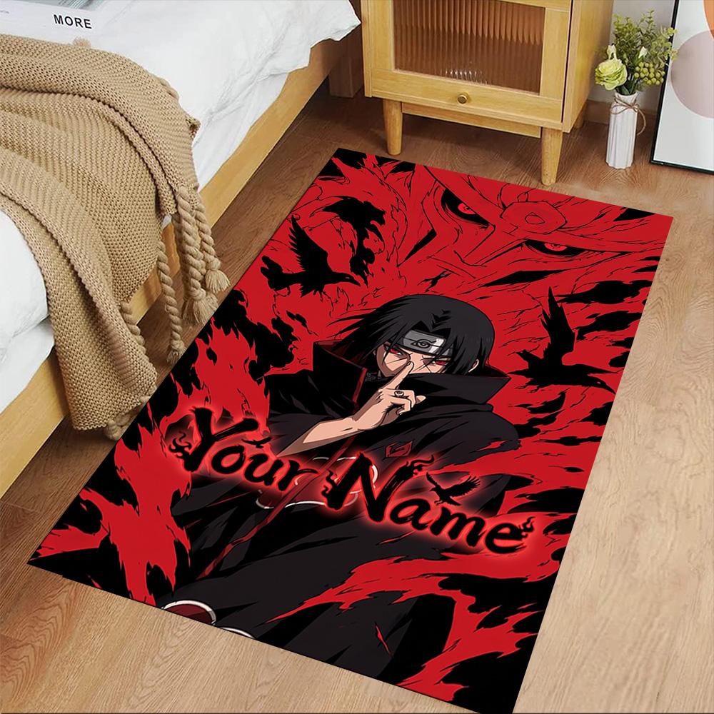 Naruto Character Customizable Name Area Rug Perfect for Dormitory Entryway Outdoor Hallway Antislip Carpet Office home decor Perfect Gift for Women/Me