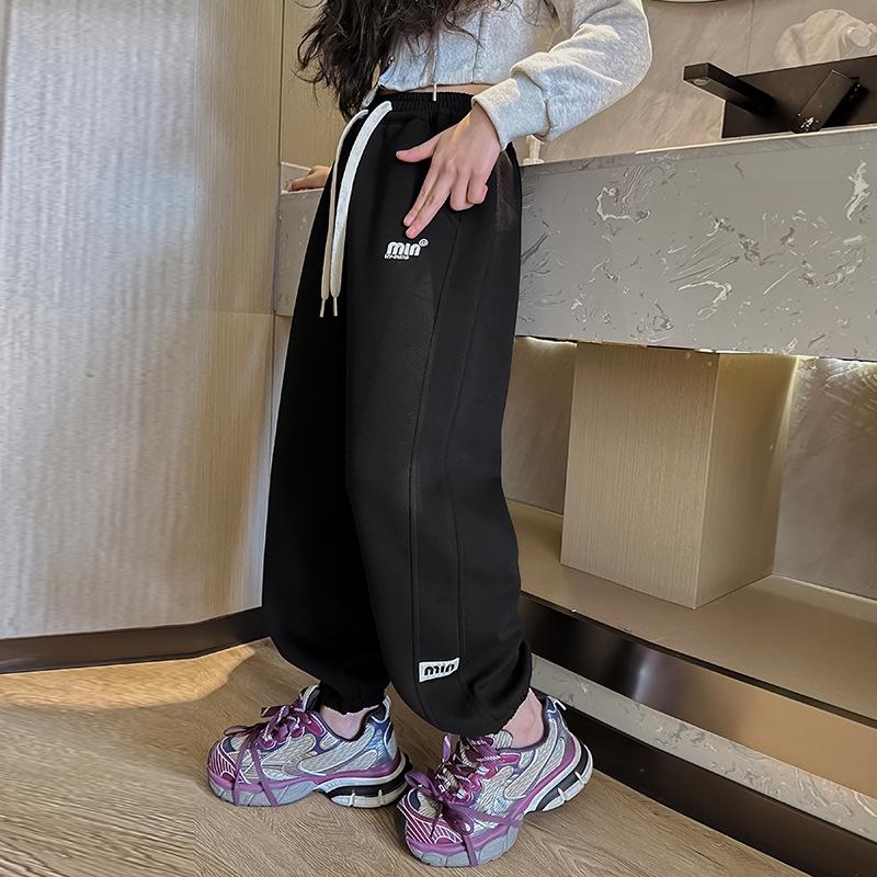 

2025 Девочки Весна и Осень Повседневные Свободные Спортивные Штаны - Детские Длинные Спортивные Штаны 130 cm