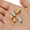 20-40pcs 13x4mm Screw Twist Cylinder Fasteners Buckles Clasps 1mm Hole Cord End Caps for DIY Bracelet Necklace Jewelry Making