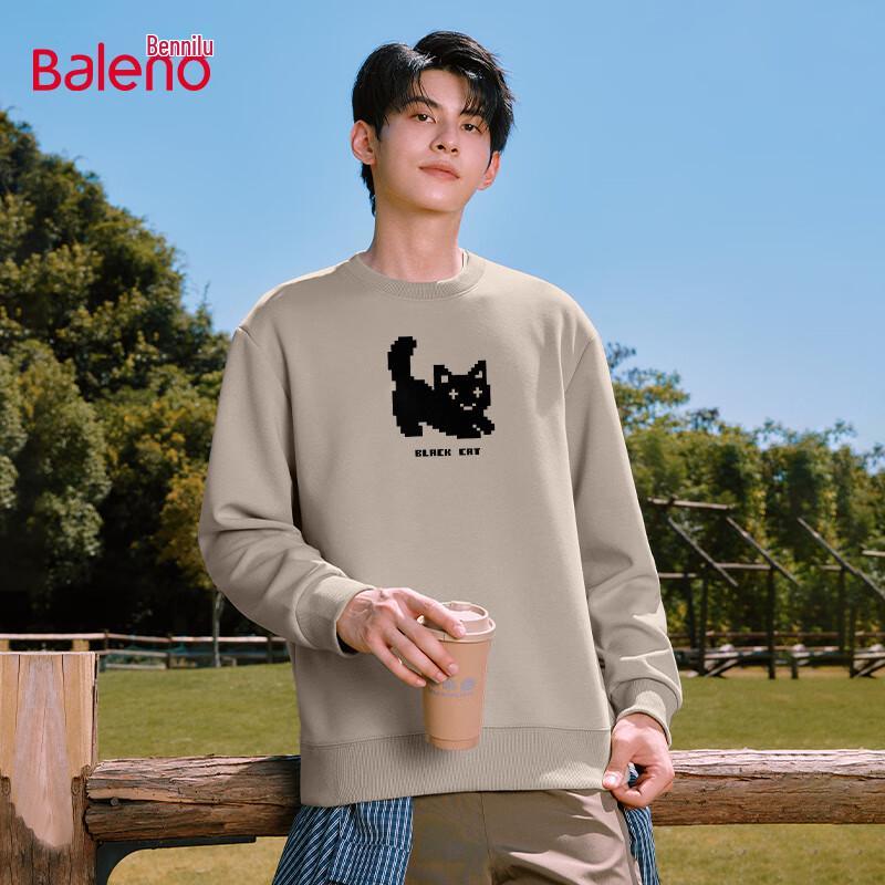 Baleno Men's Heavyweight Round Neck Pullover Sweatshirt