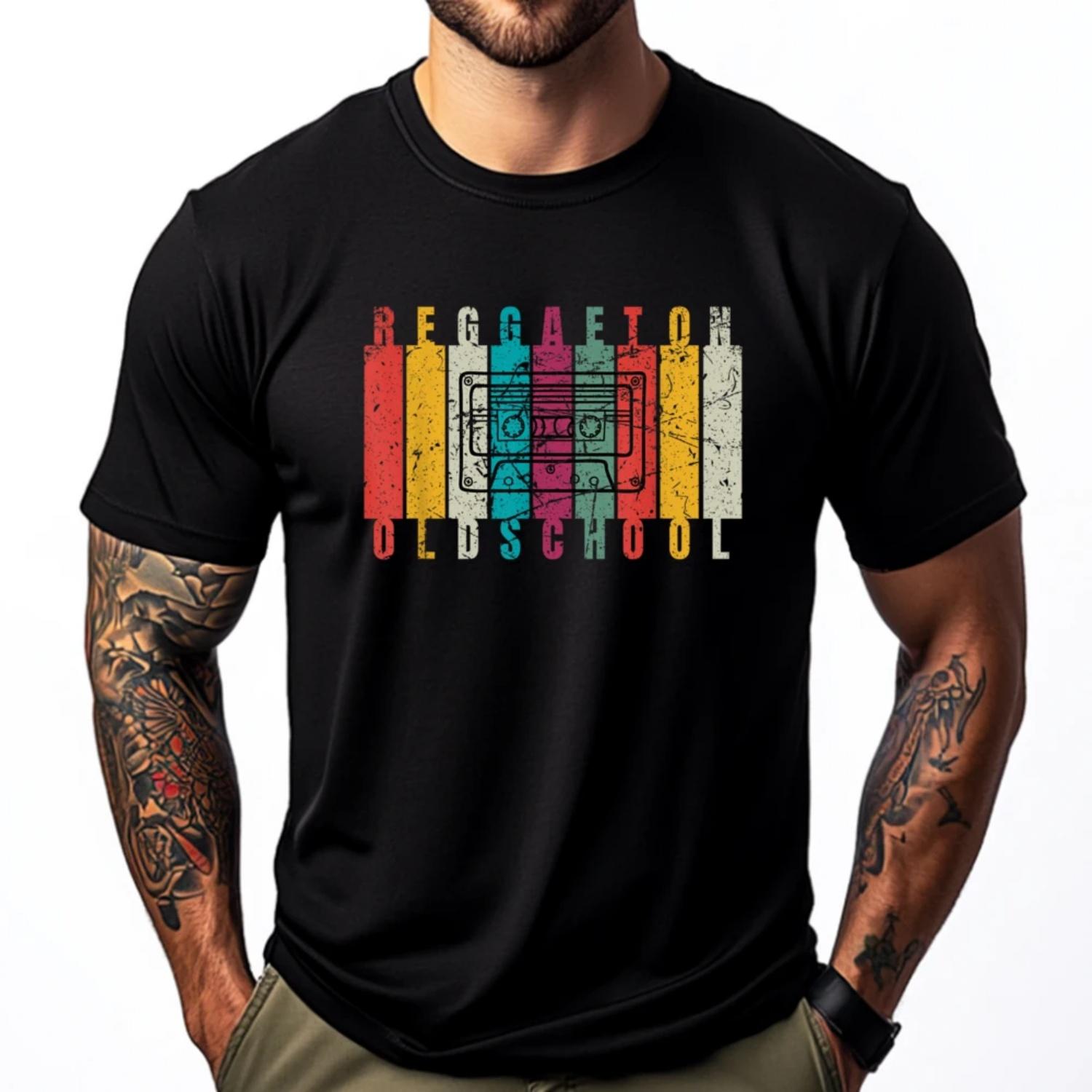 

Old School Reggaeton 90s Music Cassette Tape Mens Designer Clothes T Shirt Man Tshirt Graphic Cotton Short Sleeve Mardi Gras S чёрный