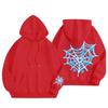 New Pink Blue Spider Web Printed Hoodie Hoodie Men's Women's Versatile Long Sleeve Comfortable Casual Warm Hoodies