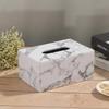 Perfekte moderne Marmor Rechteck Kunstleder Tissue Box Serviette Toilettenpapierhalter Fall Spender Home Decoratio